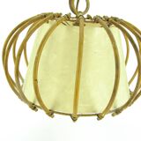 Vintage rattan pendant light