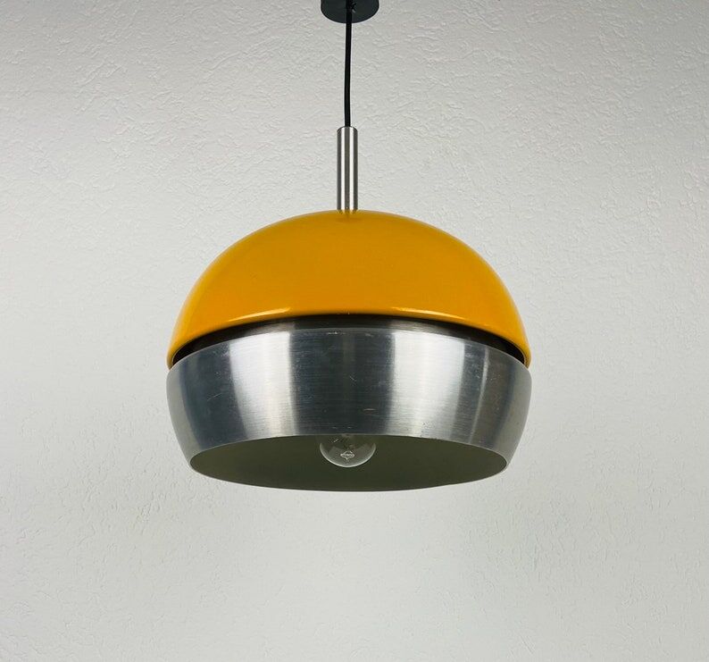 Danish metal pendant lamp, 1970s