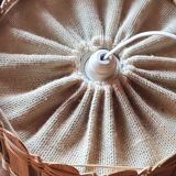 70s suspension in rattan and Scandinavian style fabrics
