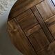 round coffee table in solid elm wood, Maison Regain 1980