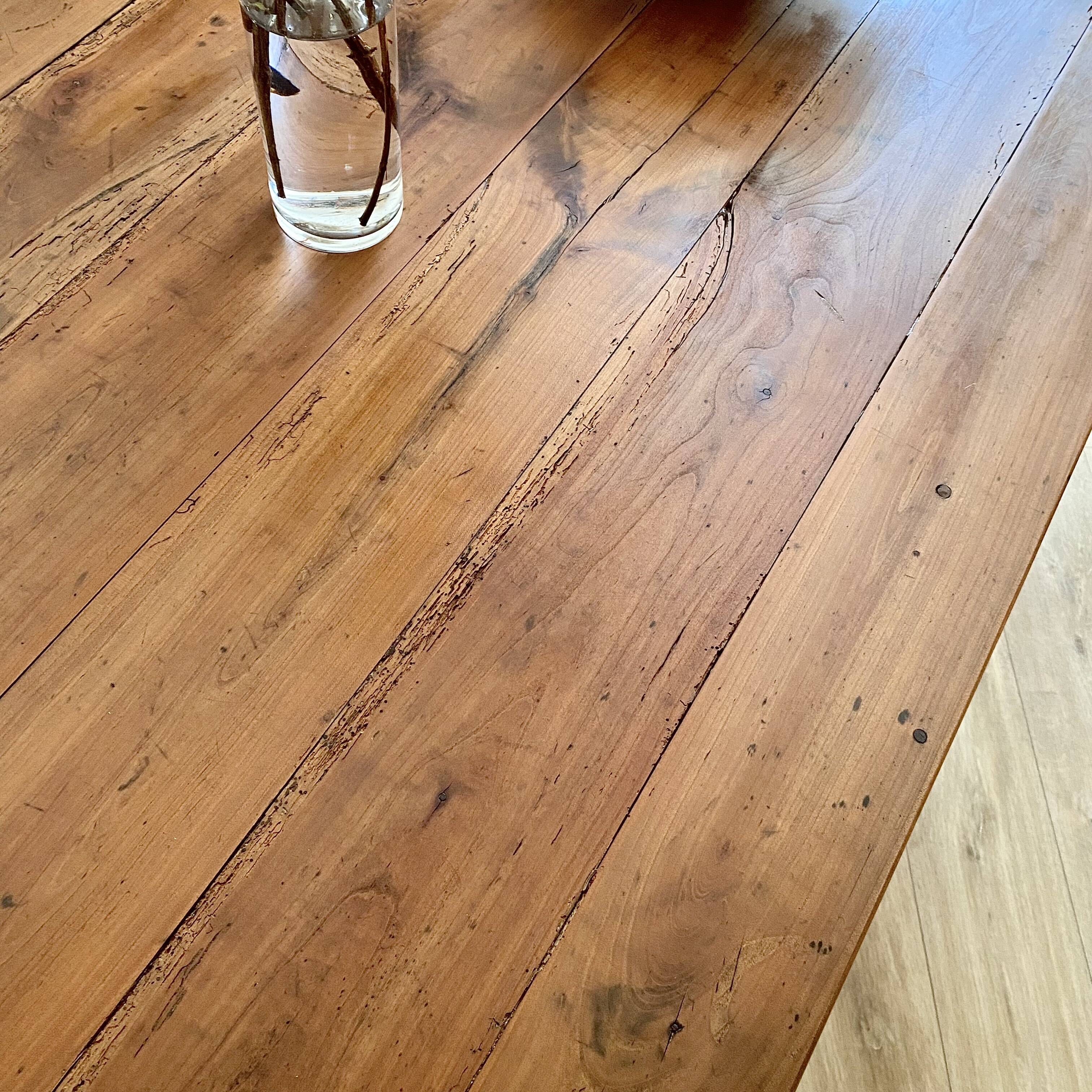 Solid chestnut farmhouse table 200x90cm