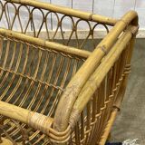 1960s rattan baby bed