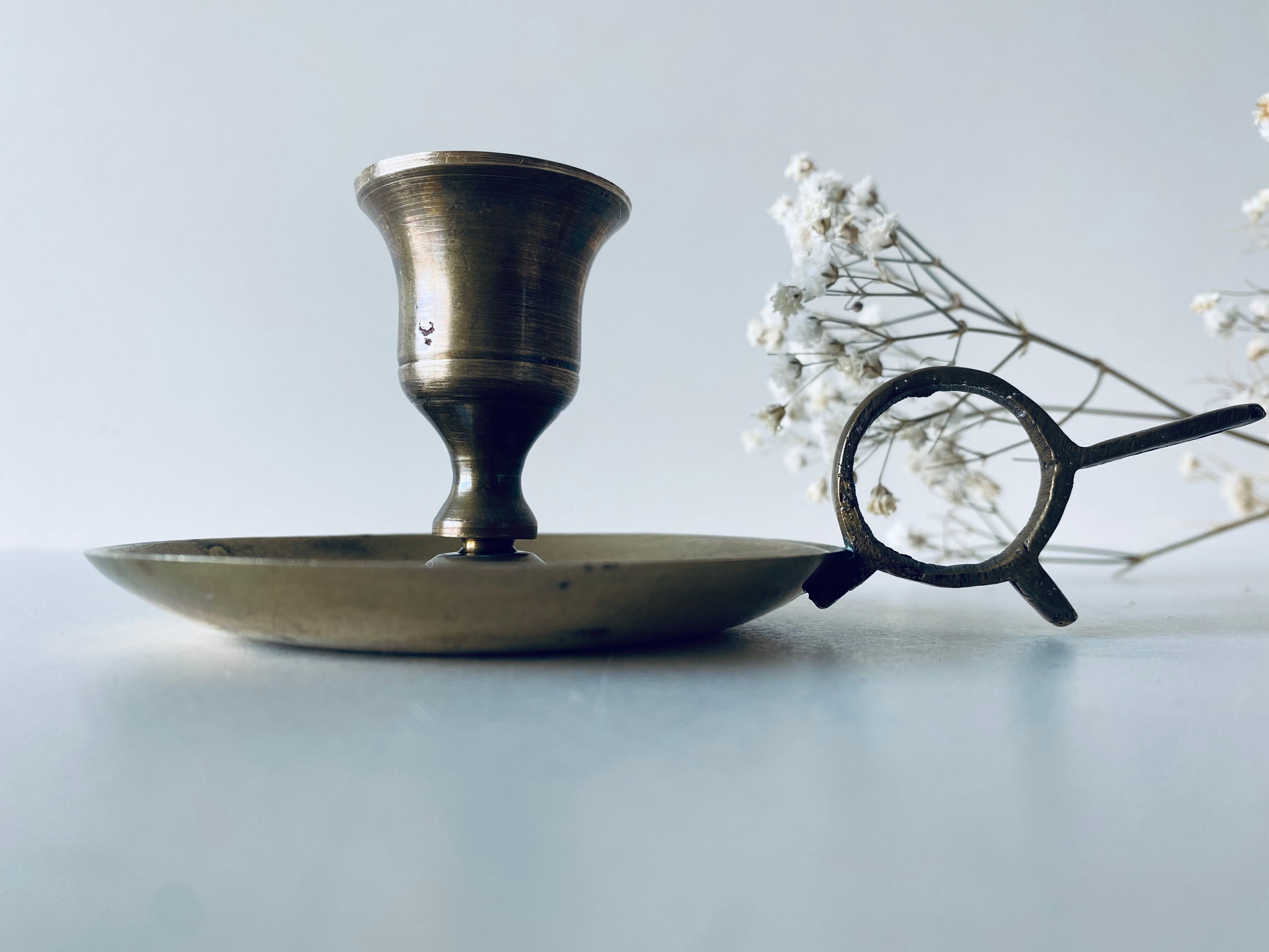 Vintage brass candle holder