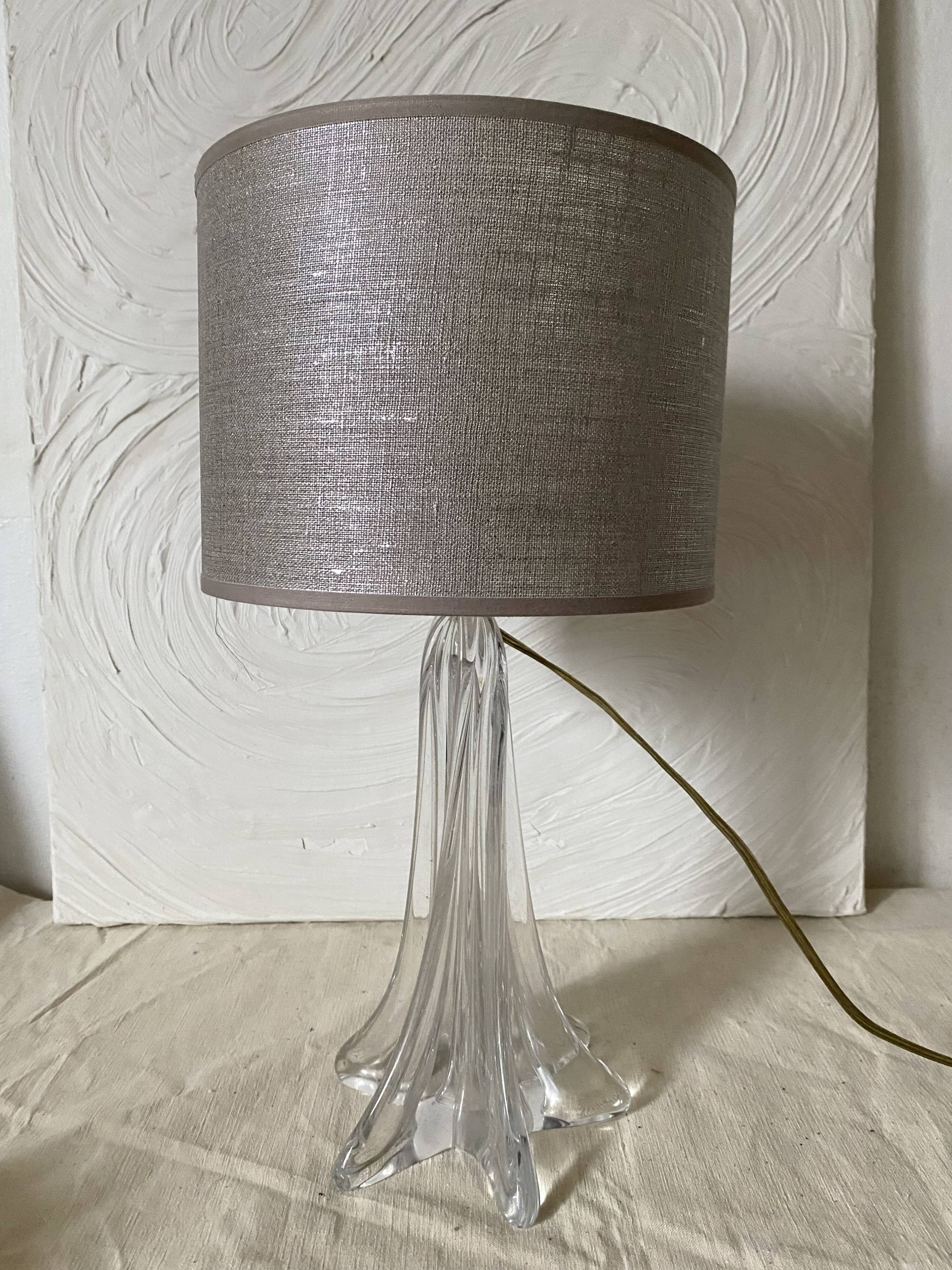 Crystal lamp in Daum style, 1960s.