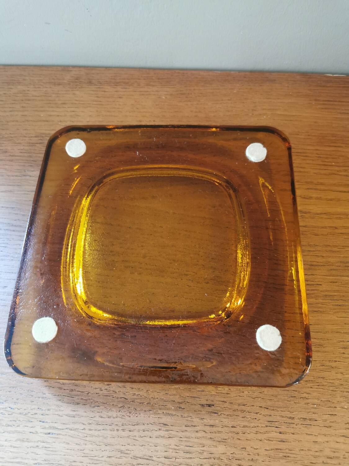 Vintage amber glass empty pocket