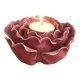 Vintage barbotine candle holder rare rose shape
