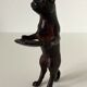 Pockets in the shape of a servant cat in bronze of reddish-brown patina