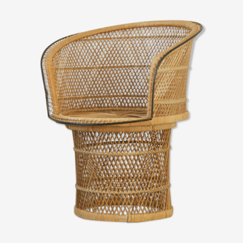 Mid-century rattan armchair, 1960s