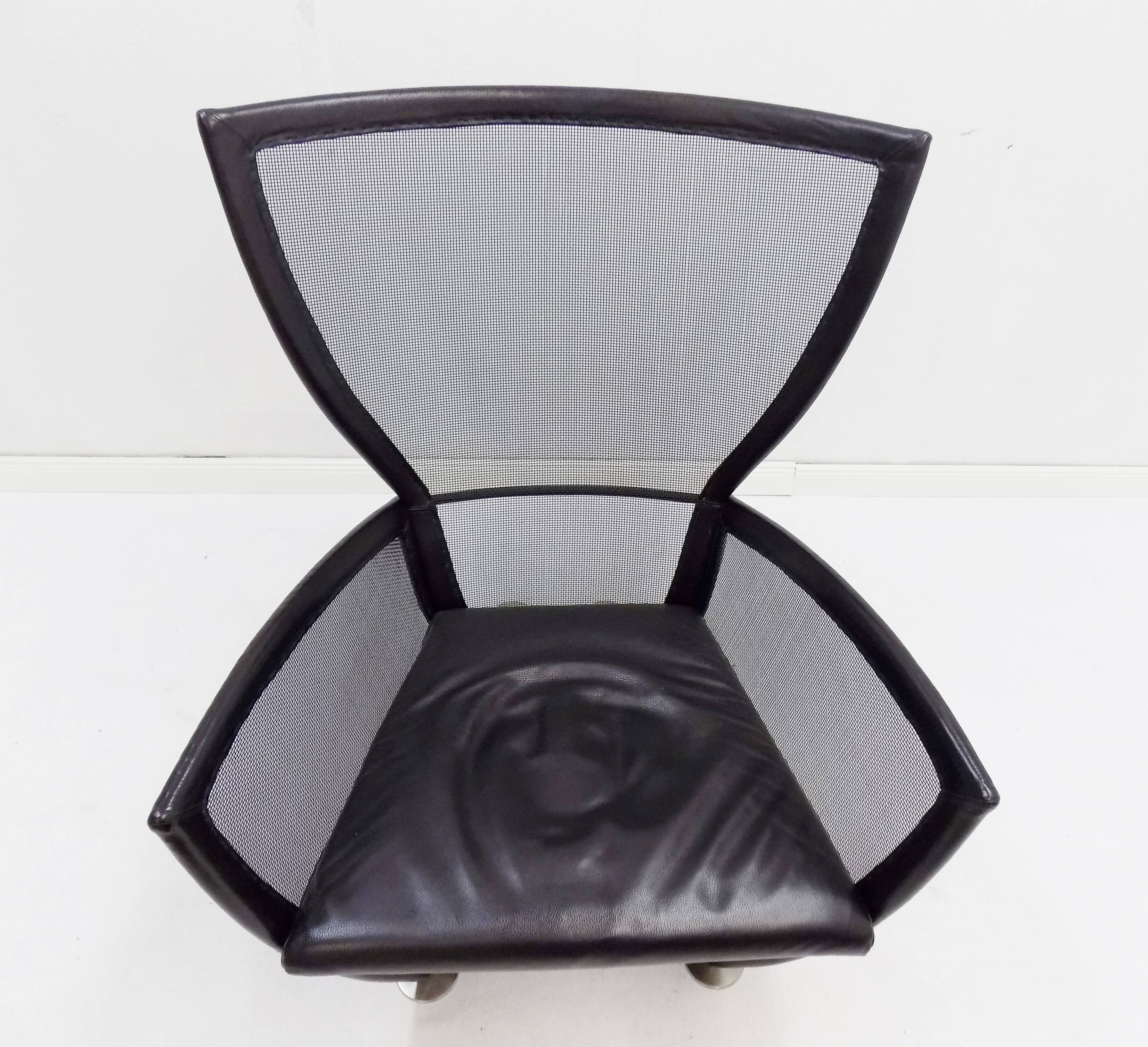 Prive leather armchair by Paolo Nava for Arflex