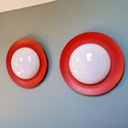Paire d'appliques murales Space Age orange XXL, 1960