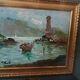 huile GIOVANNI BERTE' ANS 50 PAYSAGE FLUVIAL