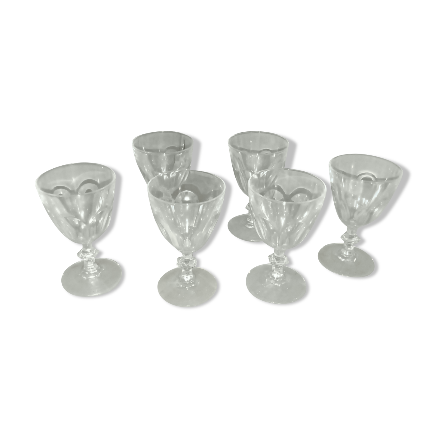 6 verres à vin cristal Rambouillet