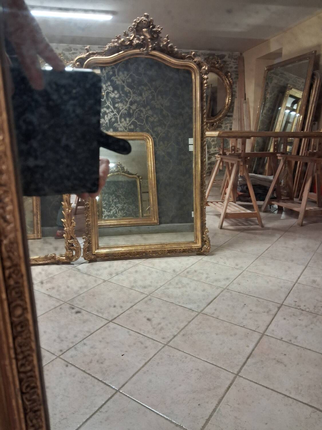 Louis Philippe period mirror 132 x 97