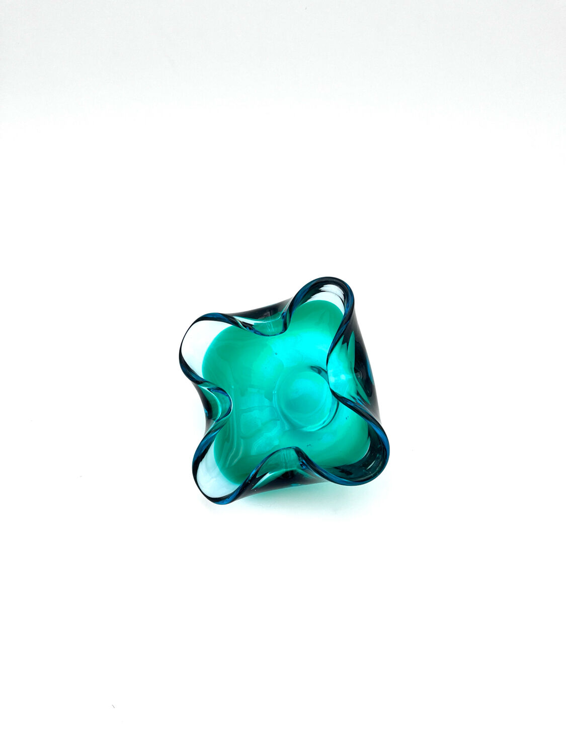 Murano Sommerso bowl - Flavio Poli - Sapphire Blue & Emerald