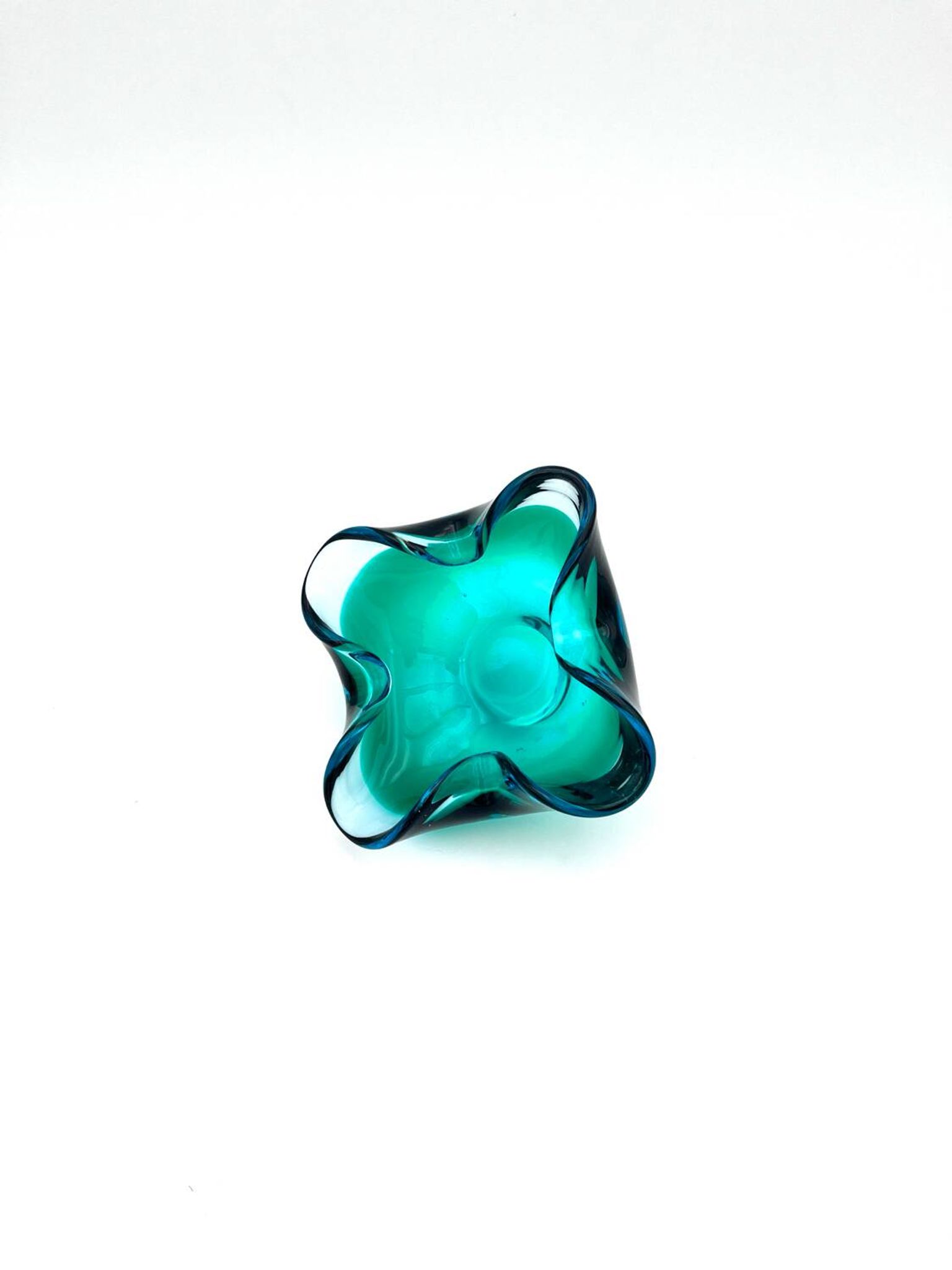 Murano Sommerso bowl - Flavio Poli - Sapphire Blue & Emerald