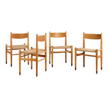 4 CH36 chairs in oak by Hans J. Wegner, Denmark, 1970s
