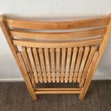 Vintage folding chair in solid beech