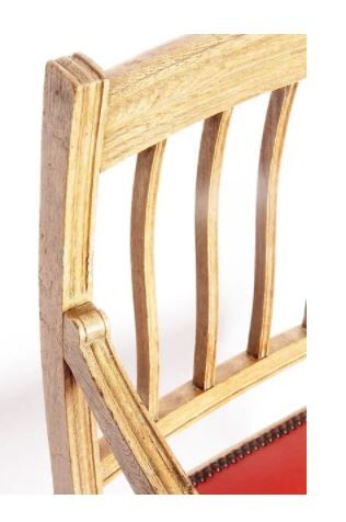 Wood and leather armchairs