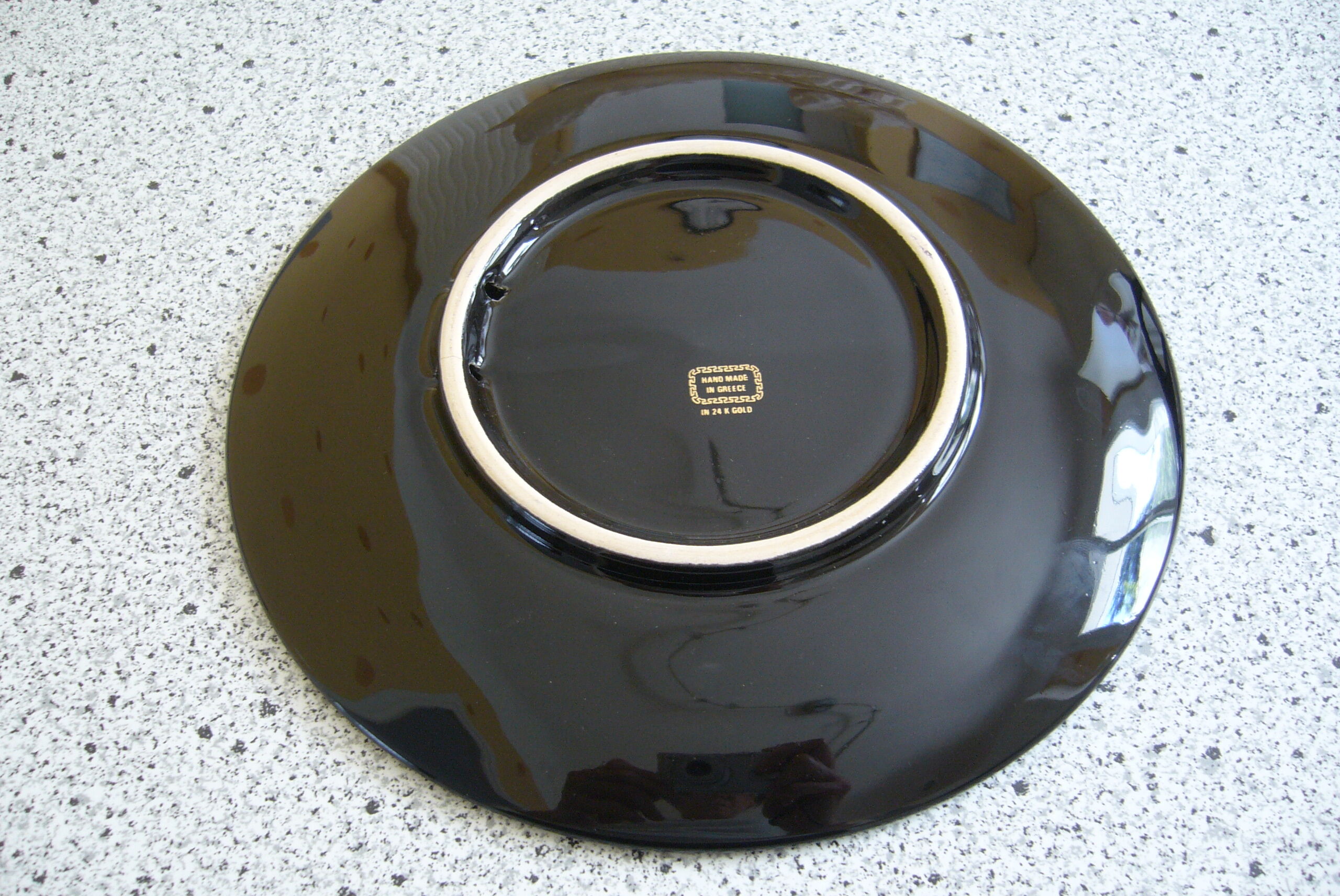 Greek plate decoration gold 24 carats