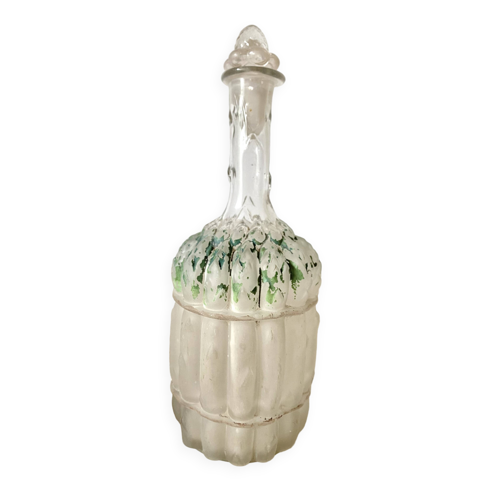 Antique Legras asparagus carafe from the late 19th century
