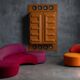 Edition Somop Wardrobe in Orange Molded Plastic, France, 1970s