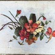 "Fleurs" huile sur panneau bois
