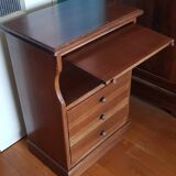 Louis Philippe style wooden chest of drawers with 3 drawers and 1 niche