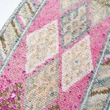 Soft Multicoloe Oushak Runner Rug, 75x397Cm