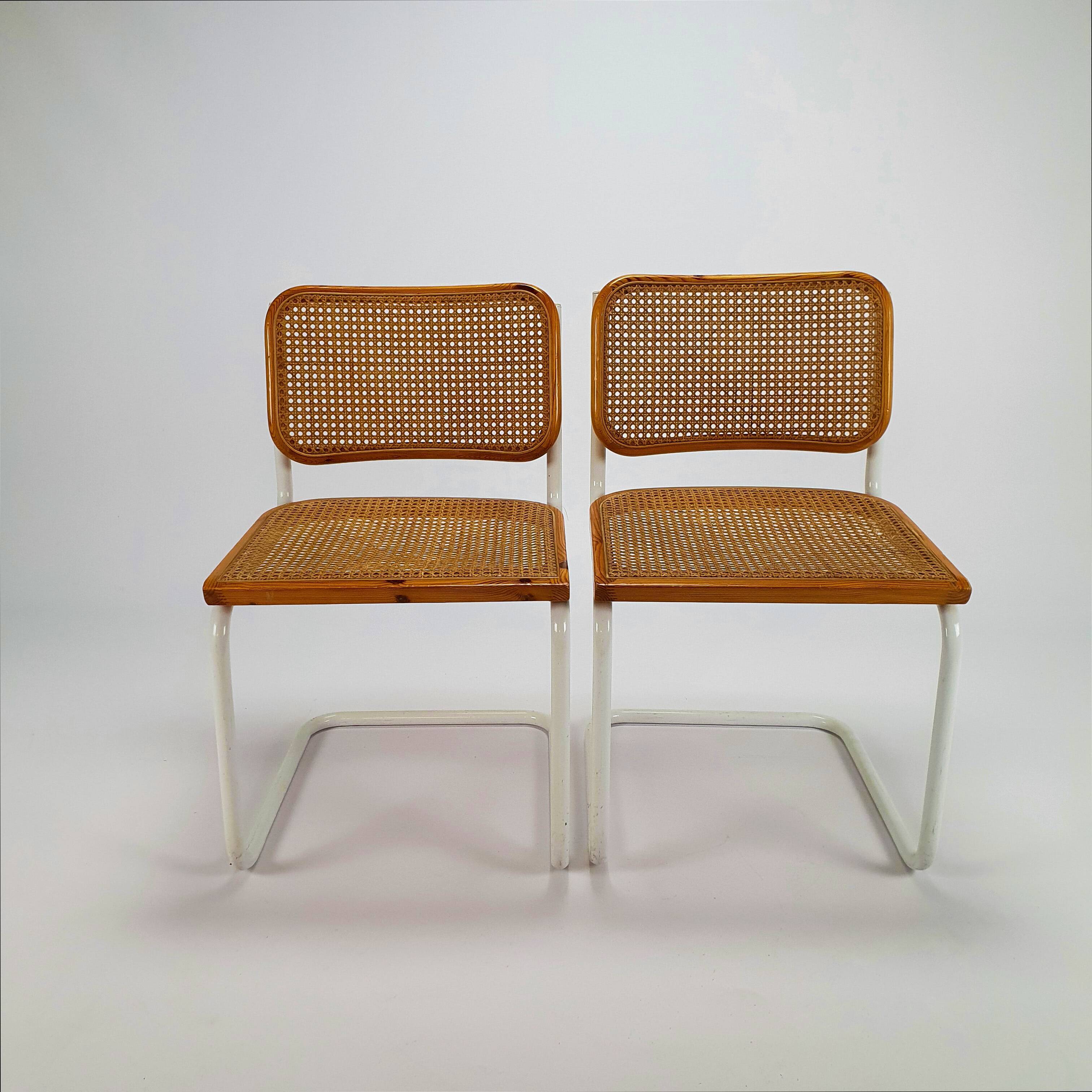 2  chairs Cesca by Marcel Breuer, italy, 1970s