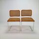 2  chairs Cesca by Marcel Breuer, italy, 1970s