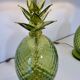 Pair of Italian Art Deco Pineapple Murano Glass Lamps with Lampshades