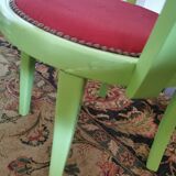 Set of 4 bridge art deco armchairs redesigned