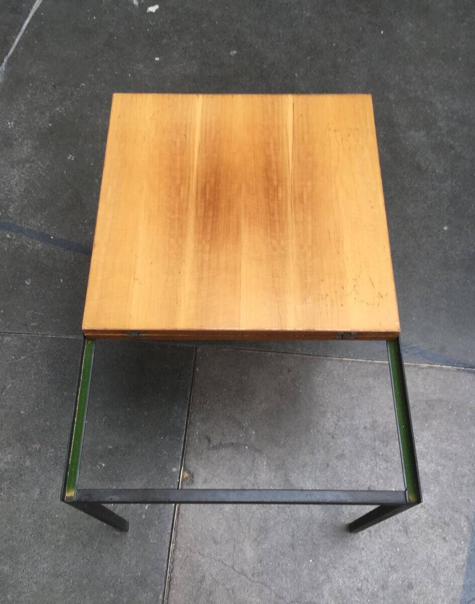 Mid-century minimalist convertible side table model T-Angle by Florence Knoll for Knoll International, 1950s.