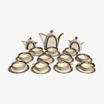 Touze Lemaitre Blanchet TLB - Coffee and tea set - Art Deco - Porcelain France - 1920-1949
