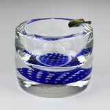 Blue Murano glass ashtray, Italy, 1970s