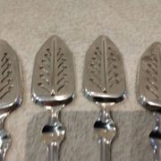 4 silver-plated absinthe spoons by Christofle, 17.5cm