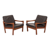 Vintage easy chairs by Illum Wikkelsø for Niels Eilersen, 1960s, set of 2