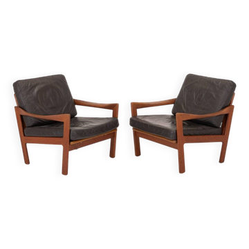 Vintage easy chairs by Illum Wikkelsø for Niels Eilersen, 1960s, set of 2