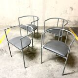 Rodney Kinsman Series of 4 Postmodern Chairs, Bieffeplast 1980