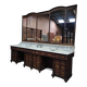 1930s Barber Cabinet | Double Salon Unit with Marble & Mirror
