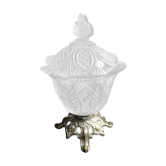 Sucrier - style Louis XV - 1/2 cristal moulé