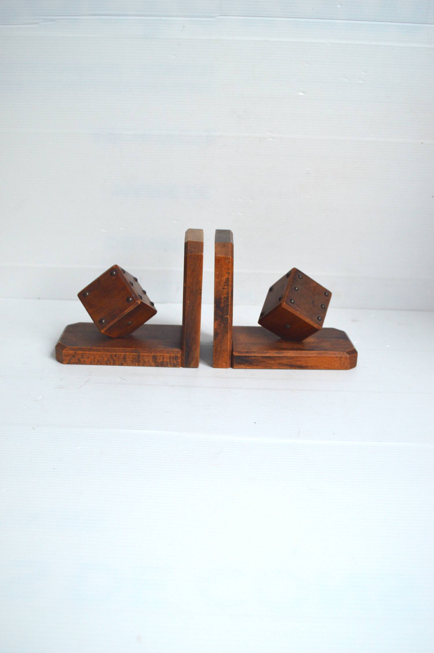 Wooden bookends