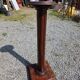 Solid oak column pedestal