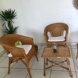 Vintage rattan garden set