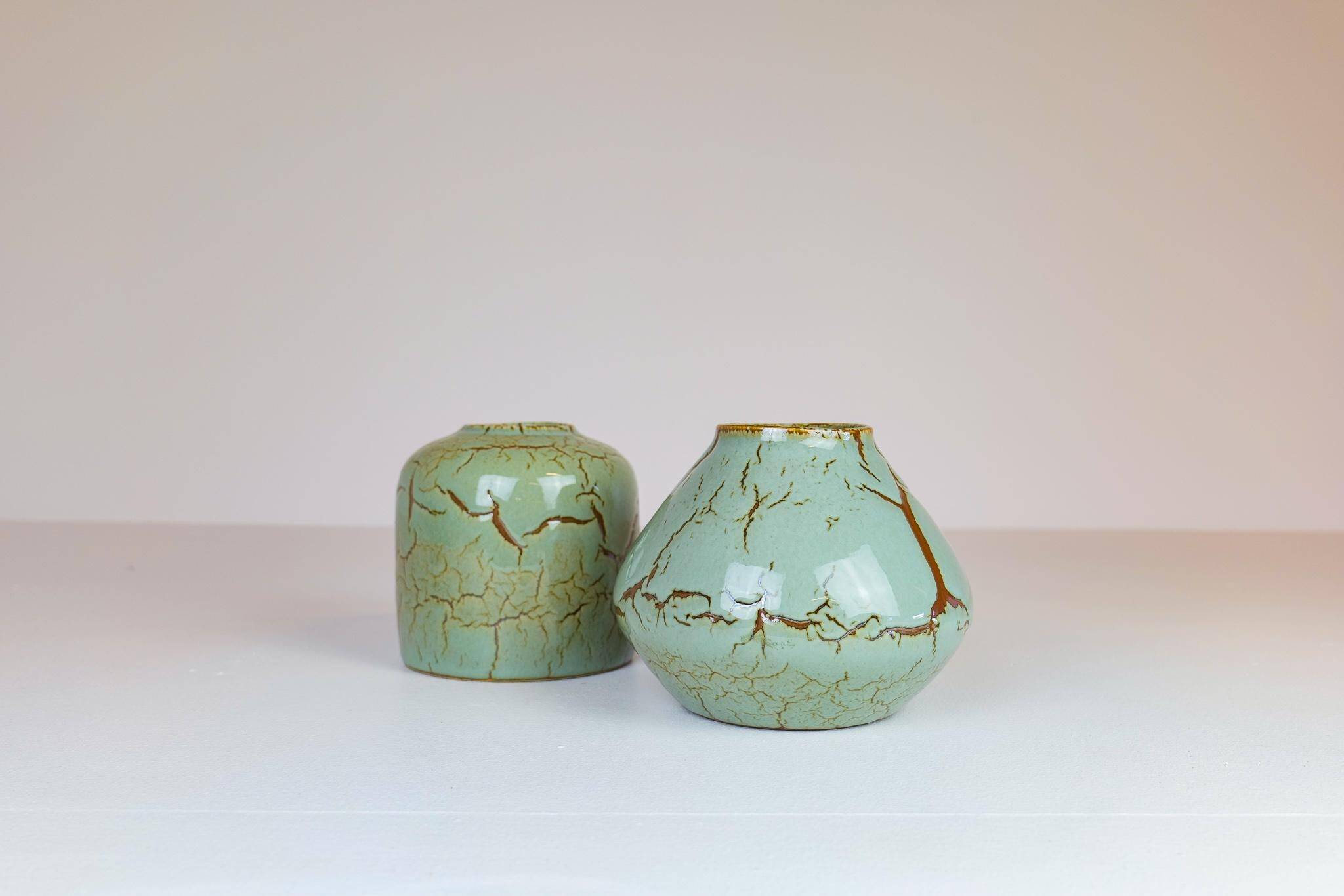 Unique pieces in modern mid-century ceramics by Carl-Harry Stålhane, Rörstrand, Sweden.
