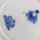 Pair of English earthenware plates, leaf pattern.