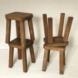 Set of four brutalist stools 1950