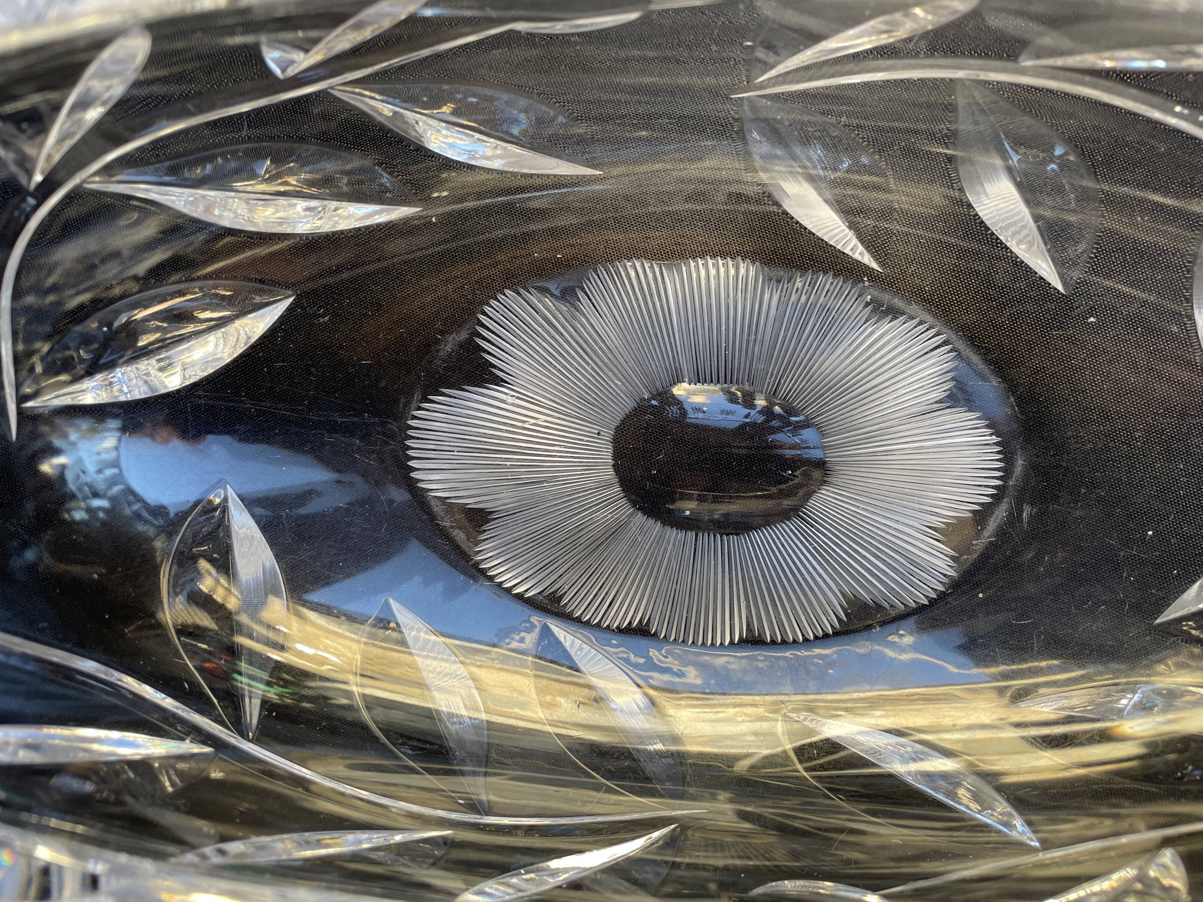 1629 Table planter - Modern mid-century - Hand-cut crystal