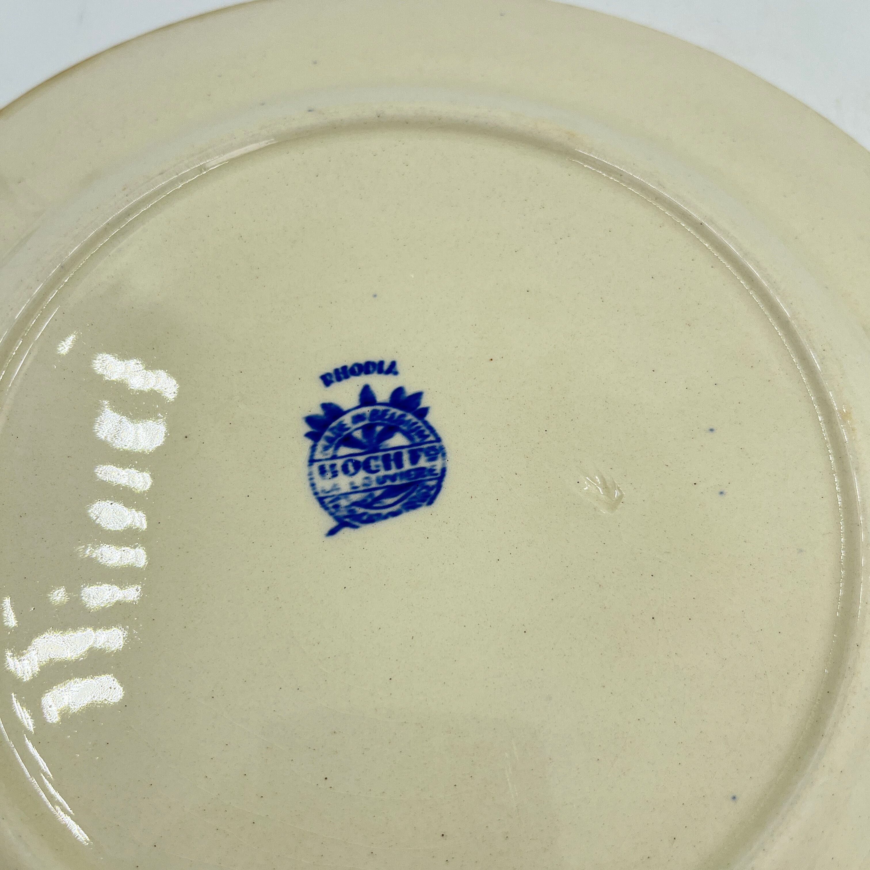 Set of 20 plates Boch Frères décor Rhodia