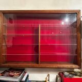 Wall display case for Collection - Wood and Plexiglass D 18 cm / W 106 cm / H 7 cm